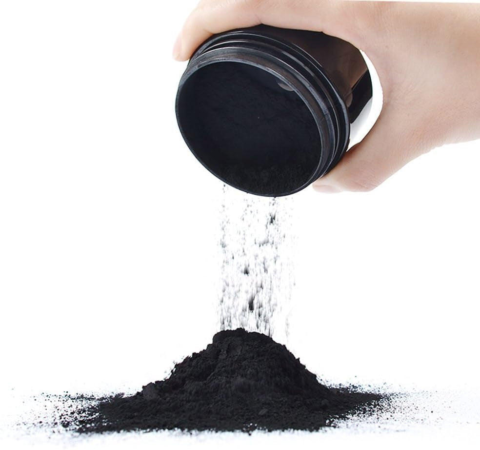 2-Pack Activated Charcoal Teeth Whitening Powder Natural Coconut Teeth Whitener with Bamboo Brush