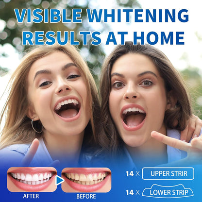 Teeth Whitening Stripes Whitening Kit Whitener Strap Kits for Tooth Oral Care No Sensitivity for Teeth Care 14 Pack 28 Strips (28P)